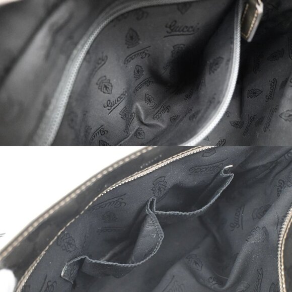 GUCCI Logo Imprime GG Pattern Shoulder Tote Bag PVC Leather Khaki Italy - Picture 3 of 16